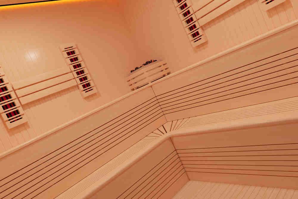 Image of empty dry sauna. Medazur Medical Clinic in Leytonstone.